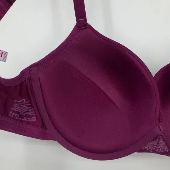 Maidenform Self Expressions Bra Womens 40DD Purple Lace Underwire Push Up - Picture 10 of 10